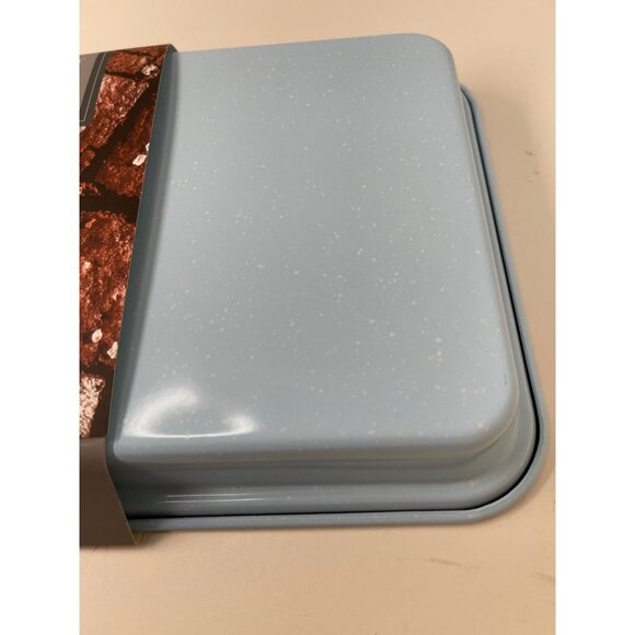 Master Class Non-Stick Blue Speckled Heavy Gauge Steel Brownie Pan 13" / 30.5 CM - Picture 5 of 5